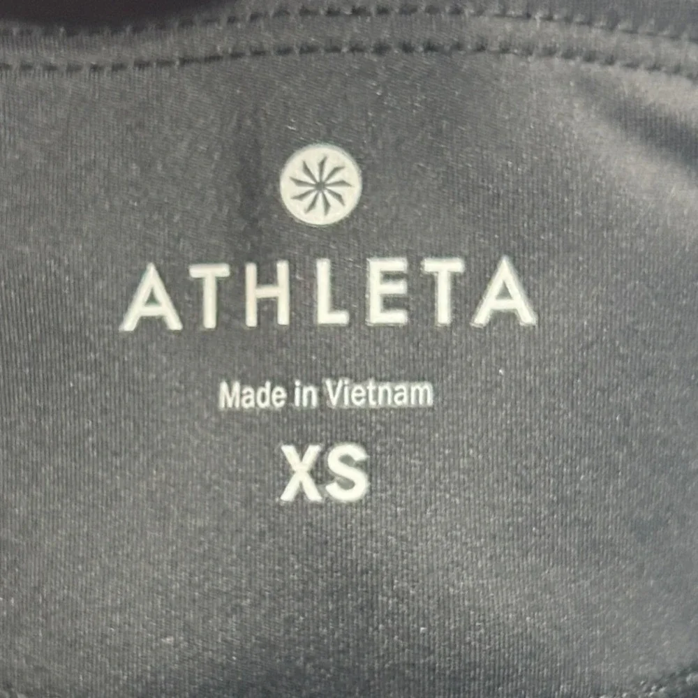 Athleta Capri Leggings Womens XS Black Mesh Perforated High Rise Yoga Running